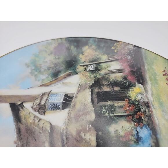 THE PERIWINKLE TEA ROOMS Plate English Country Cottages Marty Bell 1990 #3078G - Picture 8 of 8